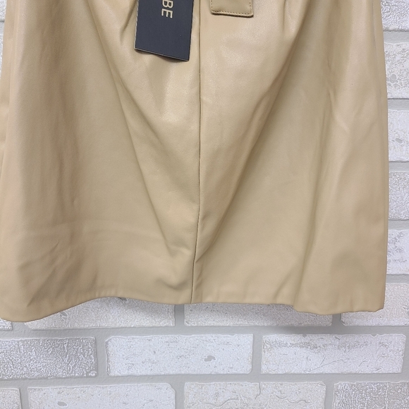 DO+BE Camel Faux Leather Mini Dress Size Medium - Picture 9 of 13
